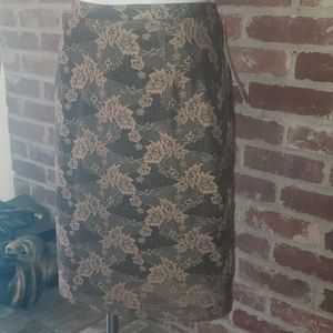 ** Brand New** black/tan skirt.